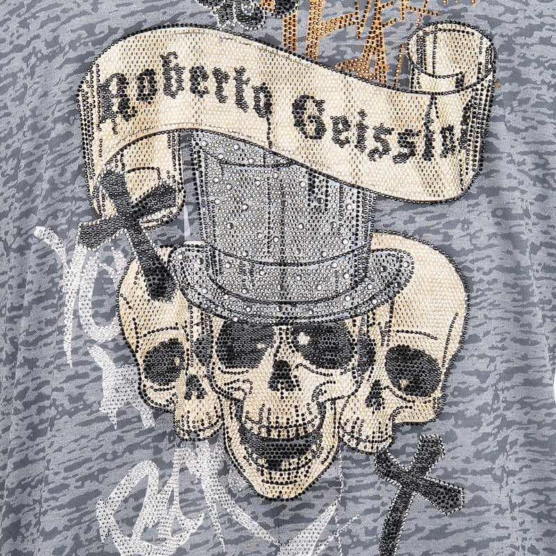 Face Burnout V-Neck T-Shirt
