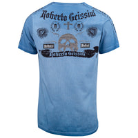 Chain stonewashed V-Neck T-Shirt