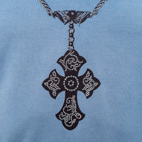 Chain stonewashed V-Neck T-Shirt