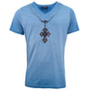Chain stonewashed V-Neck T-Shirt