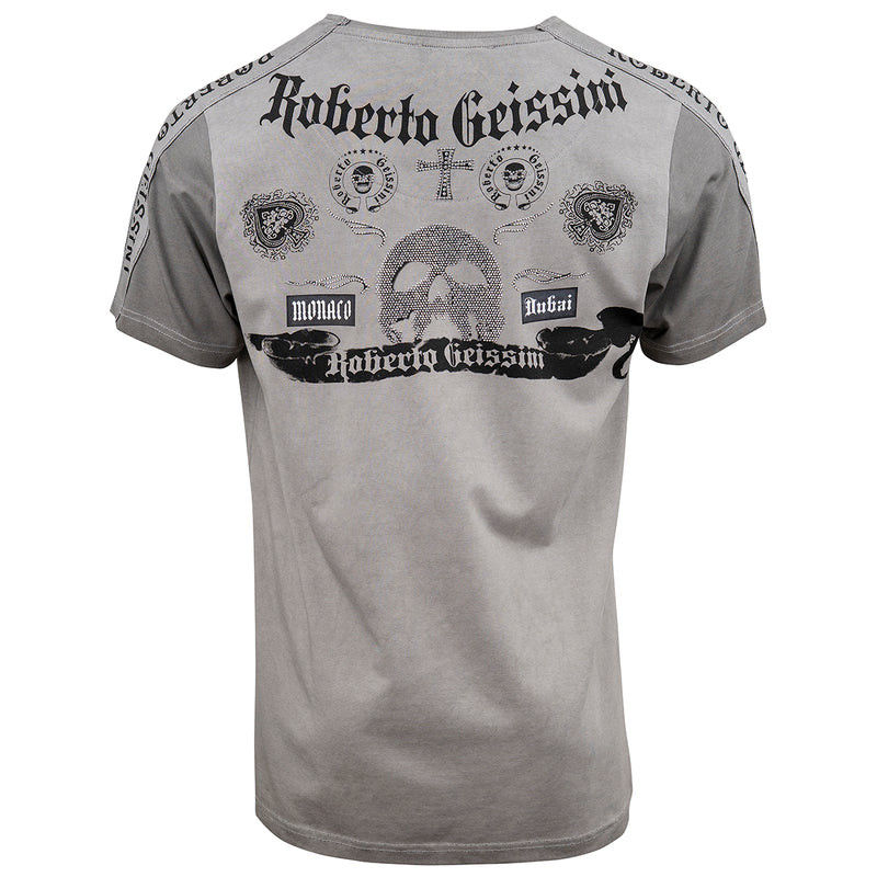 Chain stonewashed V-Neck T-Shirt