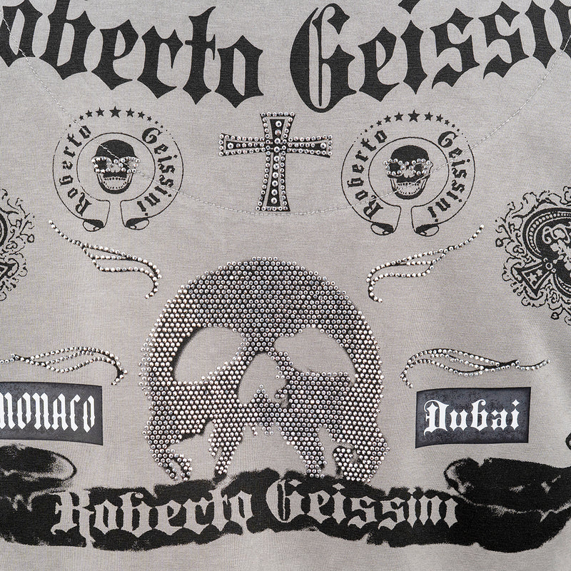 Chain stonewashed V-Neck T-Shirt