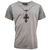 Chain stonewashed V-Neck T-Shirt