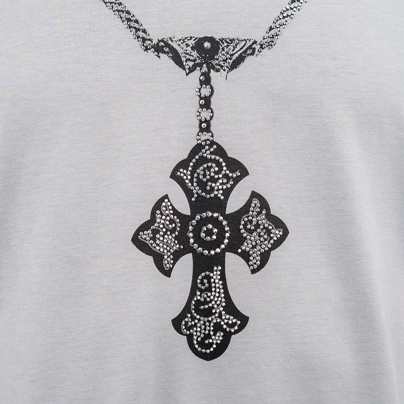 Chain stonewashed V-Neck T-Shirt