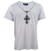 Chain stonewashed V-Neck T-Shirt