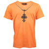 Chain stonewashed V-Neck T-Shirt