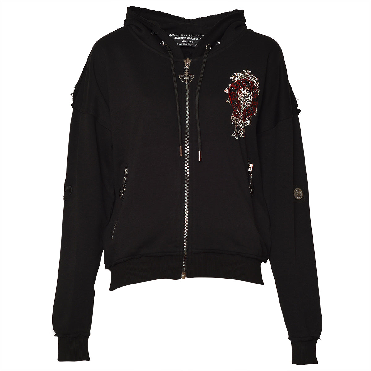 Damen Style Sweatjacke Schwarz