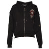 Ornament Sweatjacke Schwarz