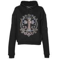 Damen Blue Hoodie Schwarz