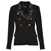 Lilie Ornament Blazer Schwarz