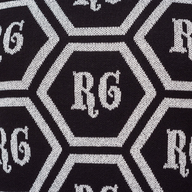 RG Strickpullover Silber Schwarz