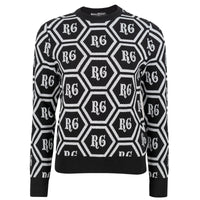 RG Strickpullover Silber Schwarz