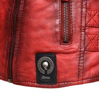 Okkea Lederjacke Rot