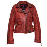 Okkea Leather Jacket Red