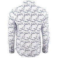 Leinen Bluse Lady-weiss-grau