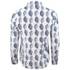 Leinen Bluse Spring-weiss-blau
