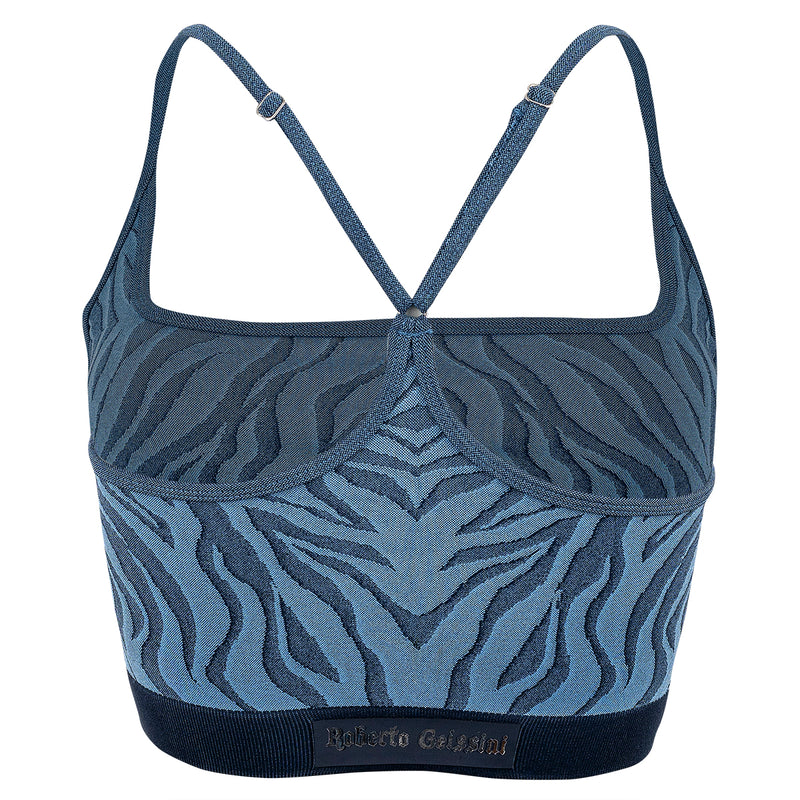 Sport Top Zebra Blau