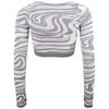 Langarm Sport Top Zebra