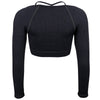 Langarm Sport Top Schwarz