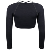 Langarm Sport Top Schwarz