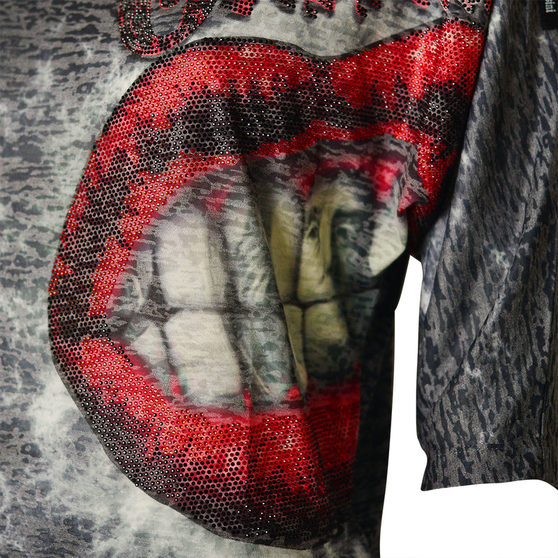 Red Lips T-Shirt Schwarz