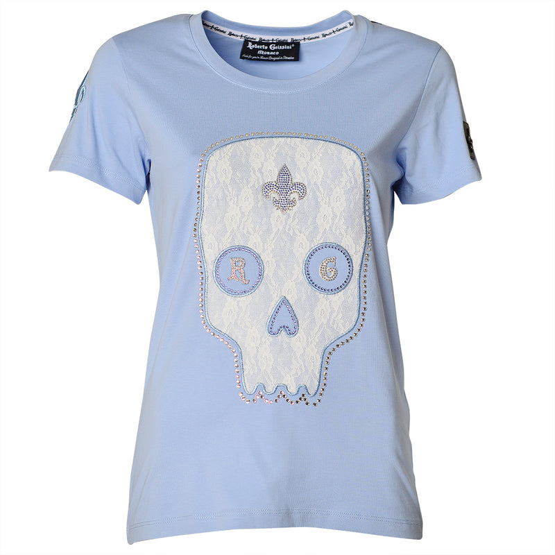 Summer Skull T-Shirt Blau