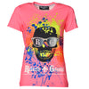 Skull Graffiti T-Shirt Pink