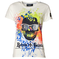 Skull Graffiti T-Shirt White