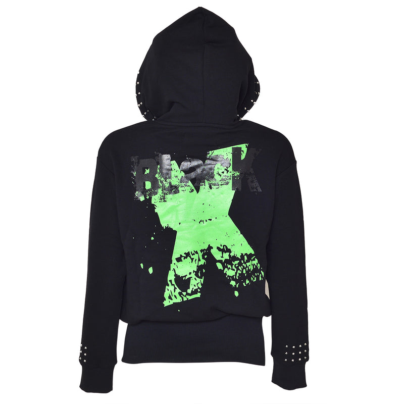 X Hoodie Black Green