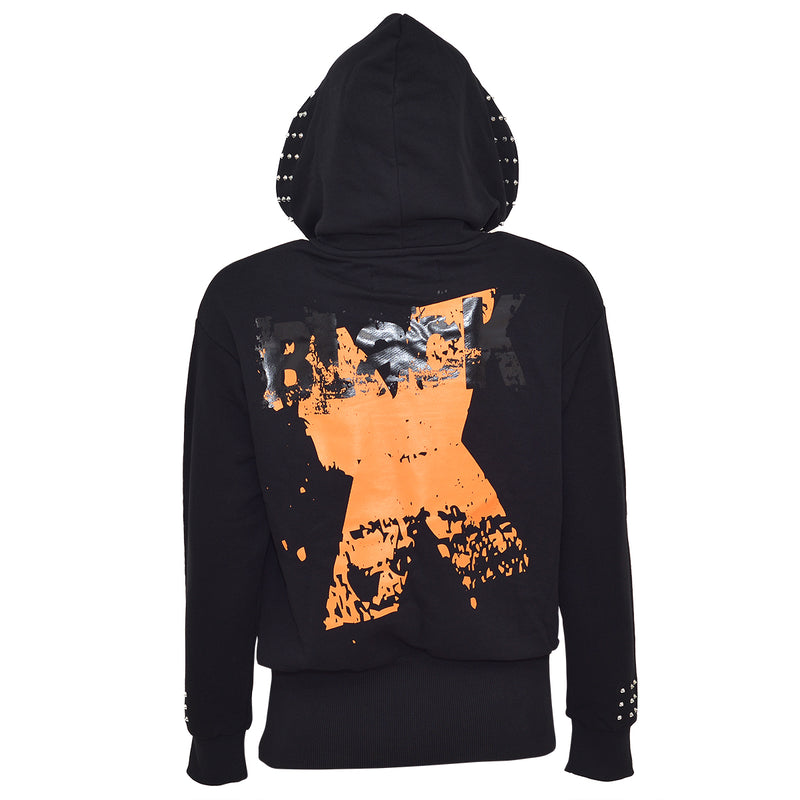 X Hoodie Schwarz Orange