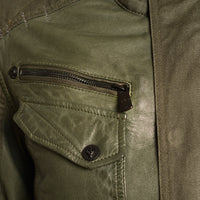 Sharok Leather Jacket Khaki