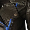 Alla Lederjacke Schwarz Blau