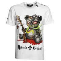 Devil Bear T-Shirt White Unisex