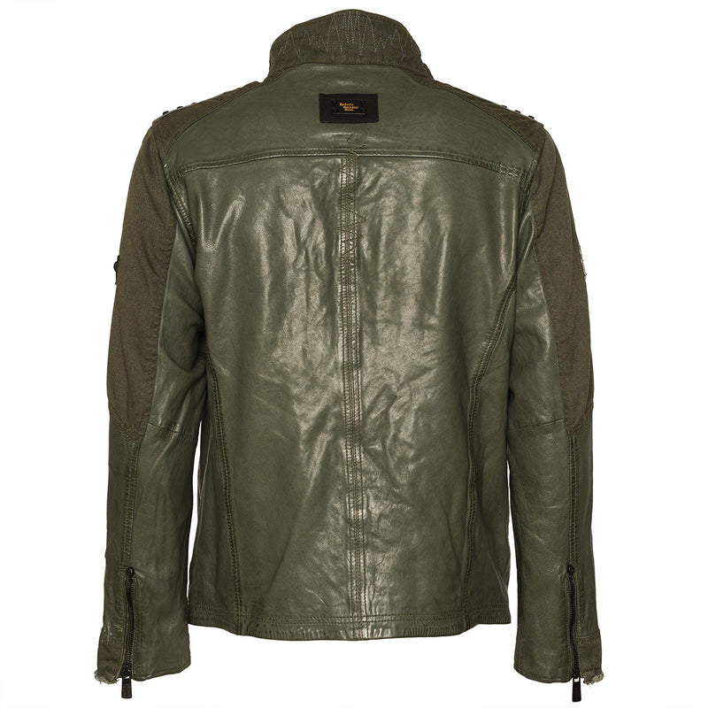 Sharok Leather Jacket Khaki