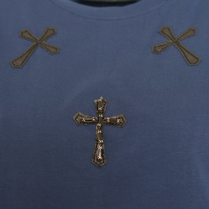 Cross-Wings T-Shirt Dunkelblau