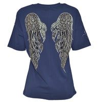 Cross-Wings T-Shirt Dunkelblau