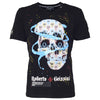 Blue Skull T-Shirt Black Unisex