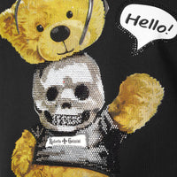 Skull Bear T-Shirt Black Unisex