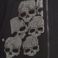 Little Silver Skull Sweatjacke Schwarz