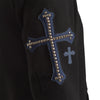 Blue Multi Cross Sweatjacke Schwarz