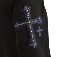 Blue Multi Cross Sweatjacke Schwarz