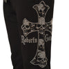 Skull Cross Jogging Pants Black