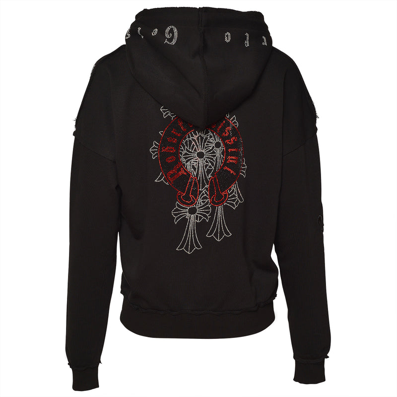 Ornament Sweatjacke Schwarz